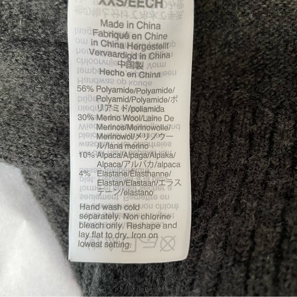 Madewell Polka Dot Bartlett V-Neck Pullover Tunic Sweater Oversized Alpaca Blend - Picture 10 of 11